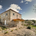 Ancient Rural Stone House With Modern Interior Wood Pillars And Beams