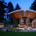 Modern Industrial Suburban House in Seattle with Curved Roof