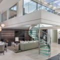 Elegant Contemporary Mayfair Penthouse with Sleek Glass Spiral Staircase