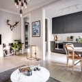 Small Apartment with Well-Planned Layout and Luxurious Contemporary Design
