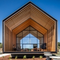 Geometric Proportional House Built on a Rectangular Piece of Land