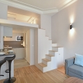 Functional Micro Studio Apartment in Paris with Sleeping Loft