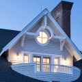 Coastal Shingle Style Gable Roof Seaside Cottage
