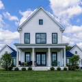 Modern Farmhouse with Pavilions Linked by Breezeways