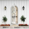 Charming Pool Pavilion with English Neo-Gothic Style Design