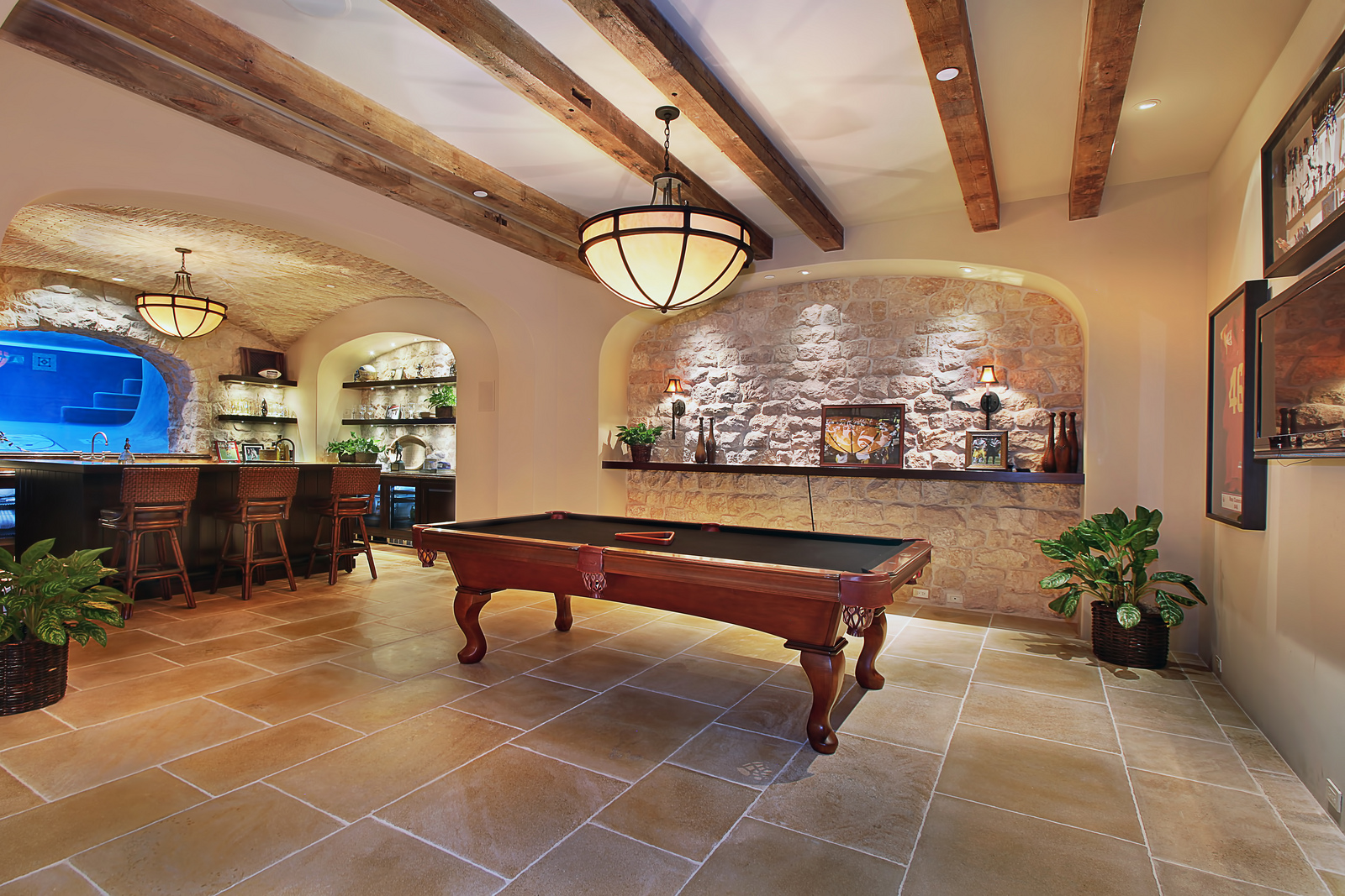 53-Strand-Beach-Drive_25 Elegant Home Basement Entertainment Room