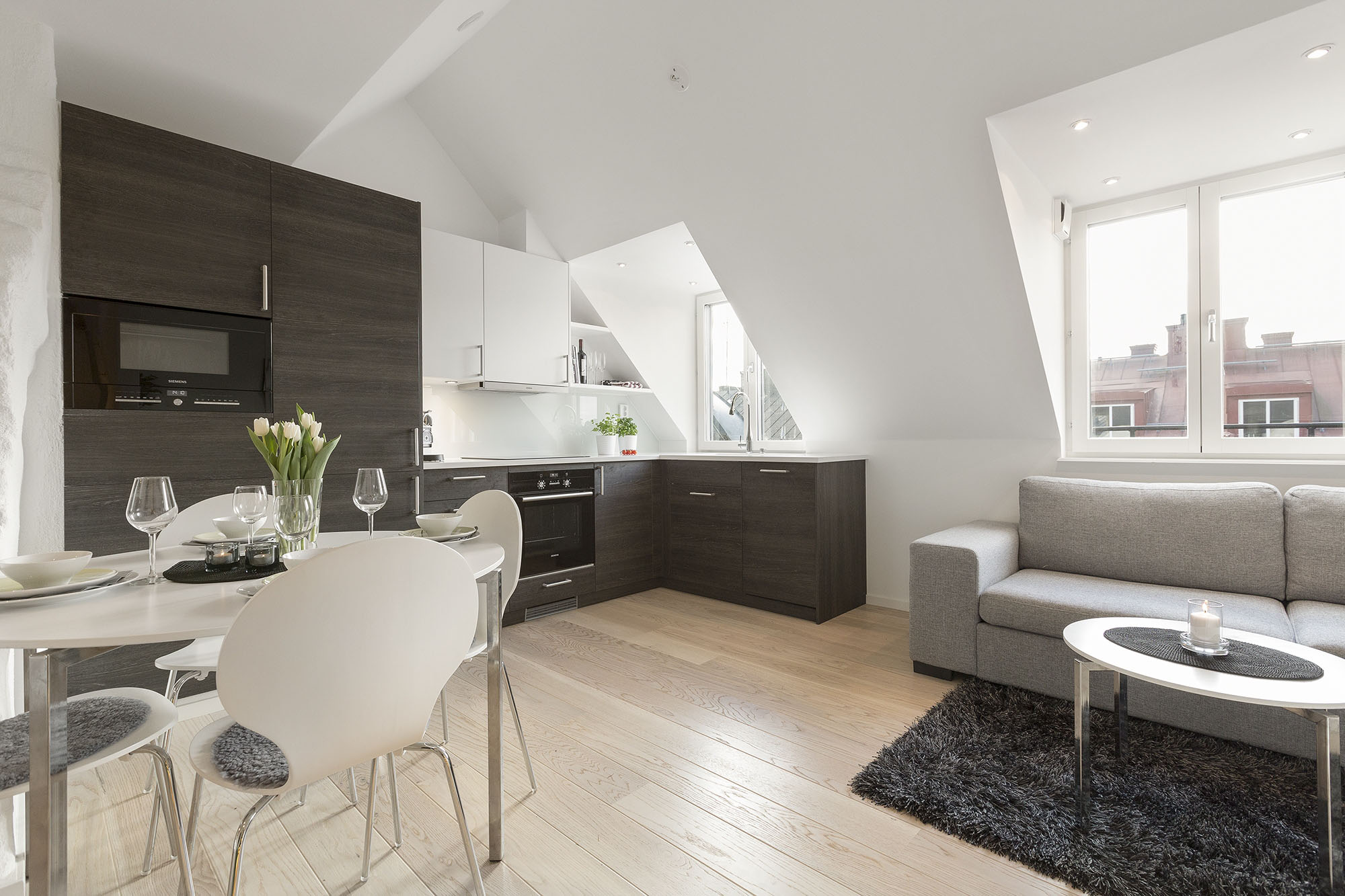 Attic-Loft-Apartment-Vasastan_2 Modern Roof Apartment Kitchen