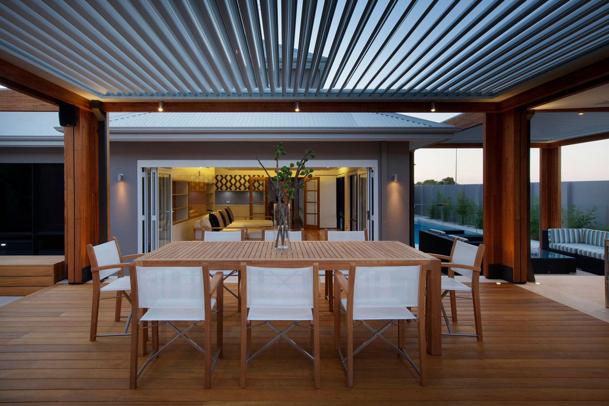 Backyard-With-Teak-Decking_7 Outdoor Dining Area