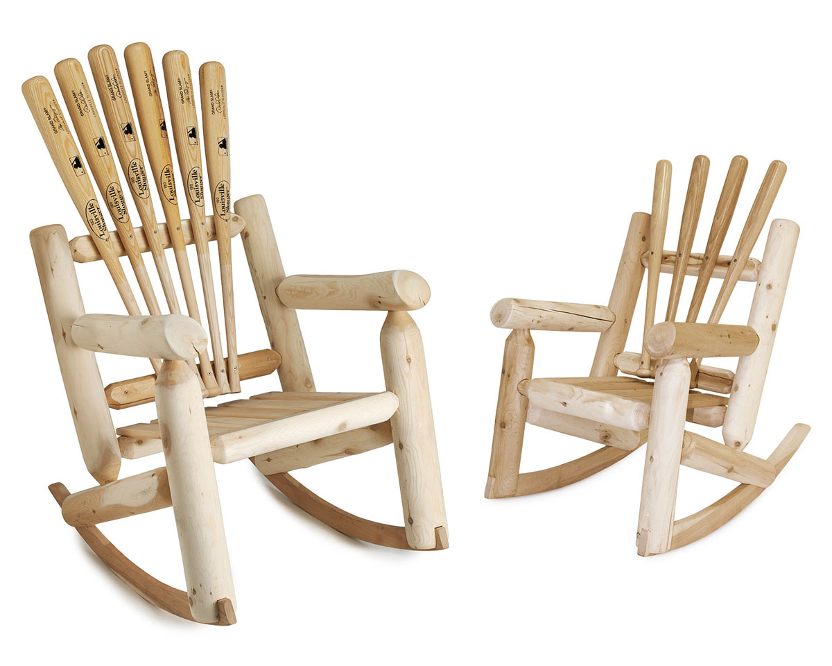 Baseball-Bat-Chairs Baseball-Bat-Rockers