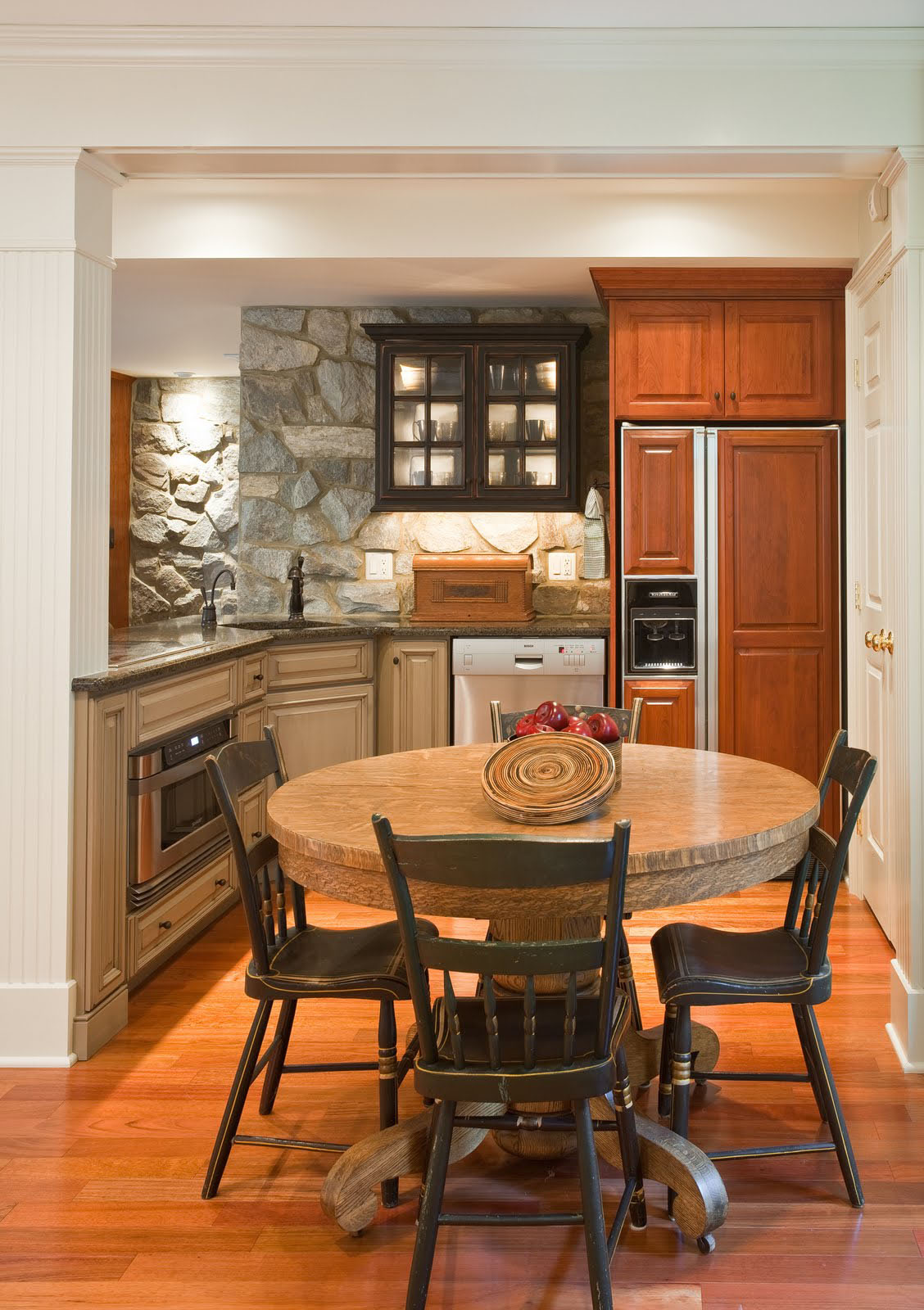 Basement-Stone-Walls_5 Rustic Basement Kitchen