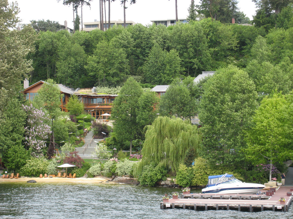 Bill Gates House on Lake Washington in Medina, Washington Bill Gates House