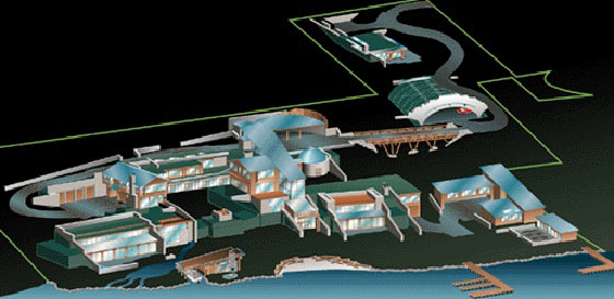 Bill Gates House on Lake Washington in Medina, Washington