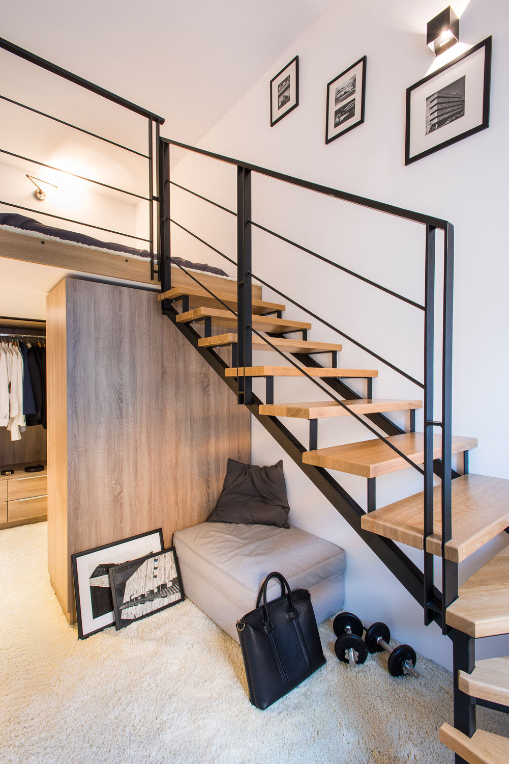 Budapest-Bachelor-Loft-Apartment_12 Stairs to Loft Bedroom