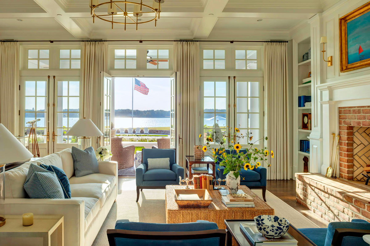 Colonial Style Waterfront Dream Home - Centreville, Maryland Riverfront Living Room