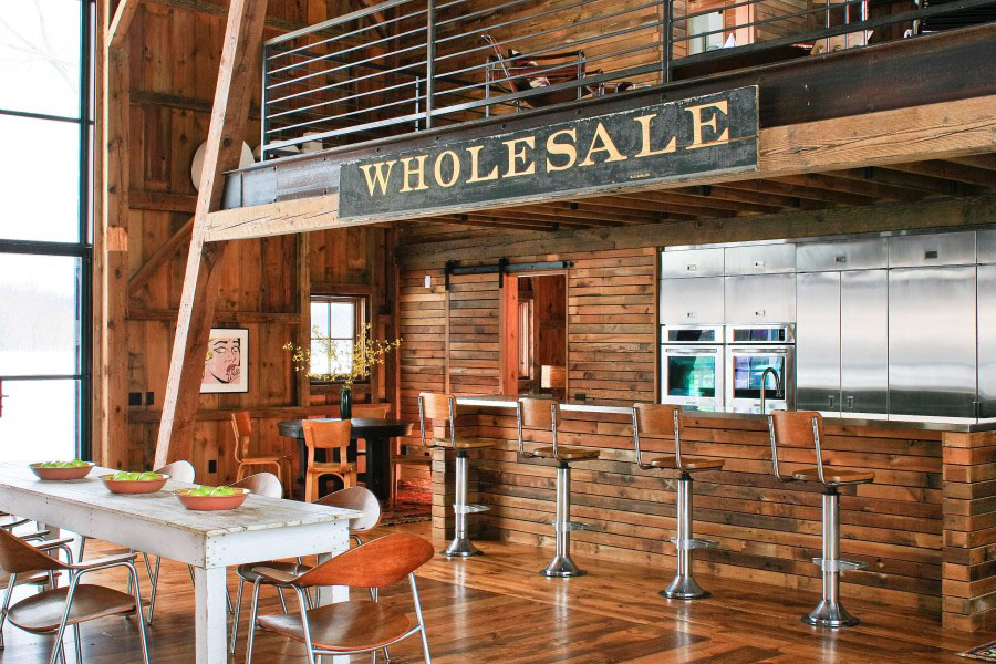 Old Barn Converted to Contemporary Country Home - Niles, Michigan Rustic Country House Interior