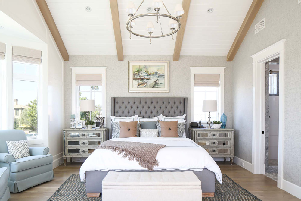 Contemporary West Coast Style Interior Decor - Corona Del Mar, California Coastal Style Bedroom Design Ideas