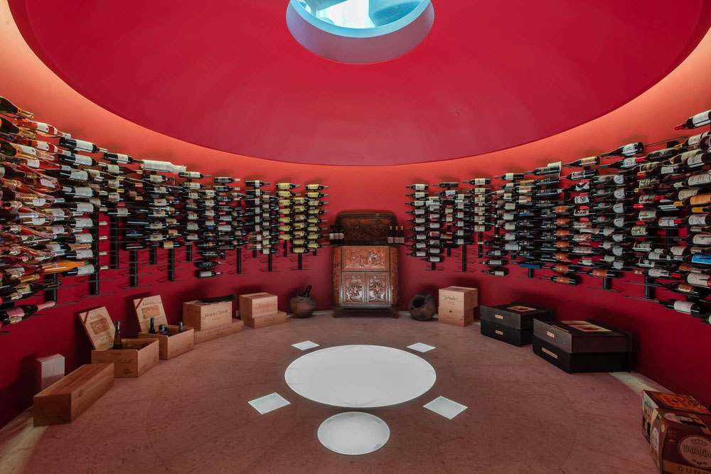 Seaside Paradise Custom Home - Inlet Beach, Florida Contemporary Circular Wine Cellar
