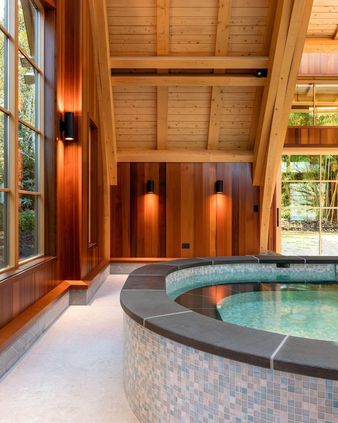 Unique Indoor Pool with Zen Ambiance
