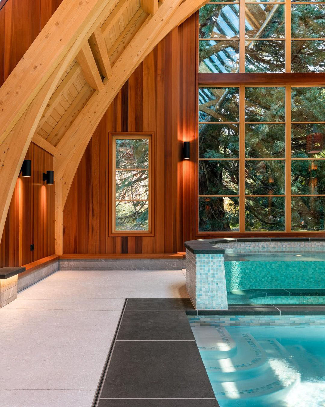 Unique Indoor Pool with Zen Ambiance