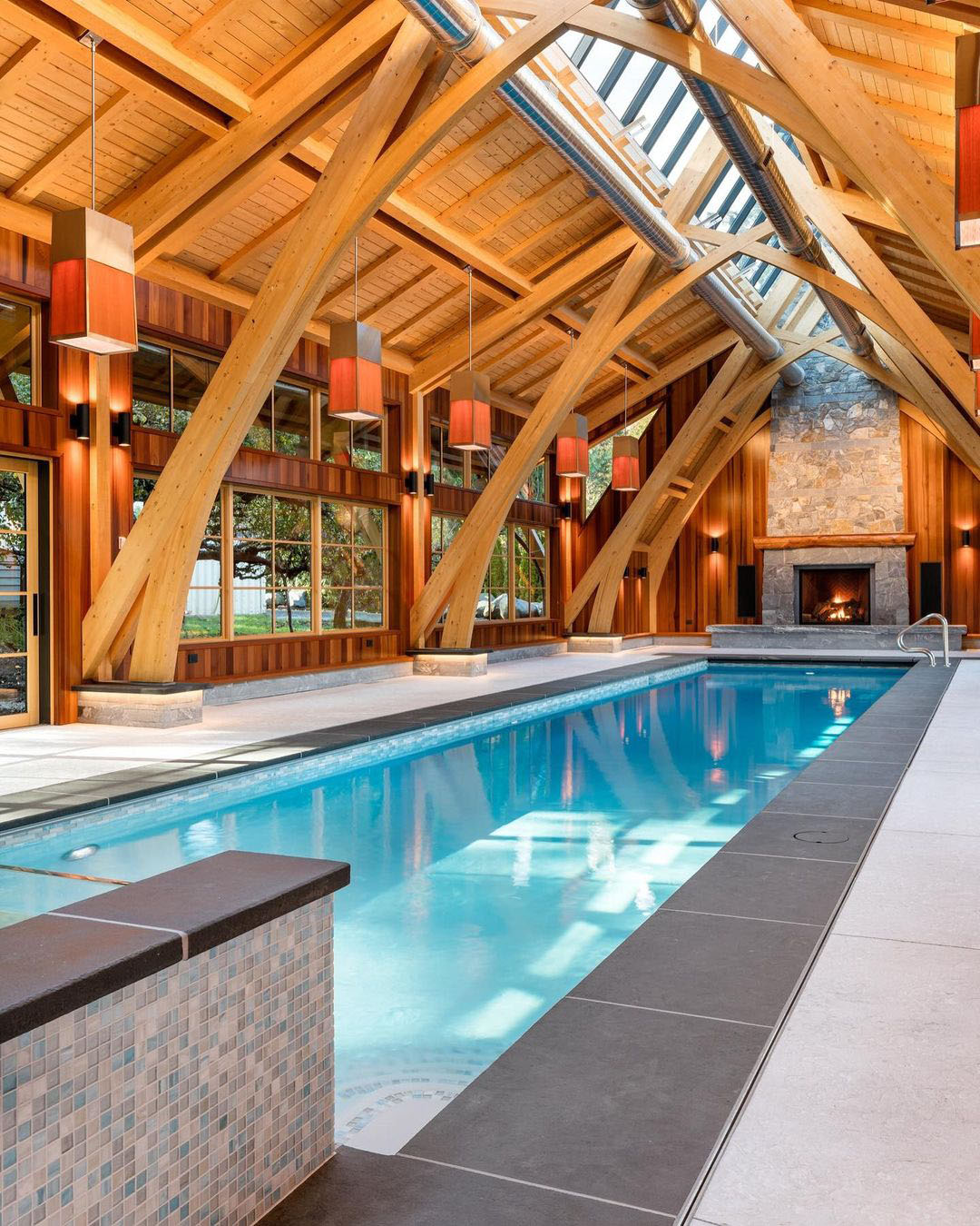 Unique Indoor Pool with Zen Ambiance
