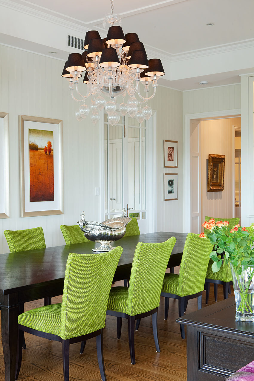 Eclectic-Decor_3 Green Dining Chairs Highlight