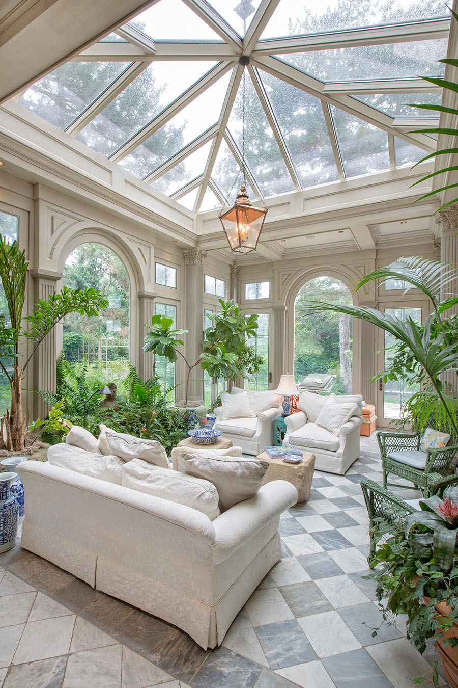 Elegant Conservatory with Glass Roof