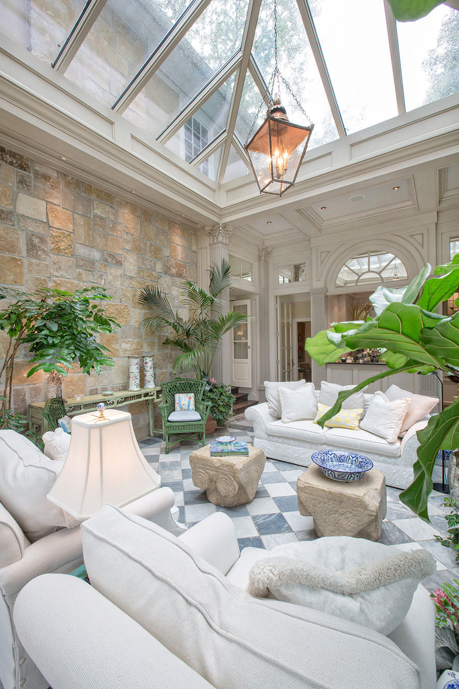 Timeless Marble Floor Sunroom