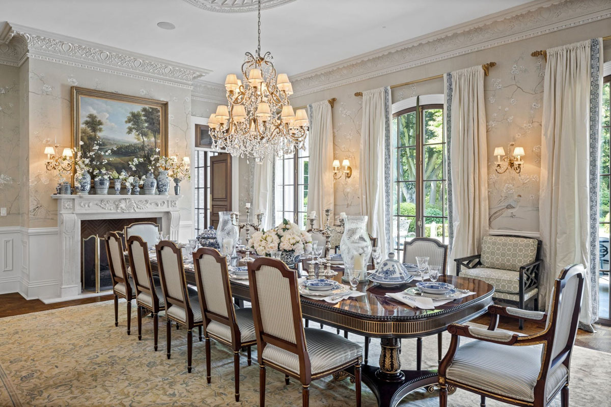 Luxury Grand Estate with Old World Charm - Mill Neck, Long Island, New York Classic French Style Dining Room