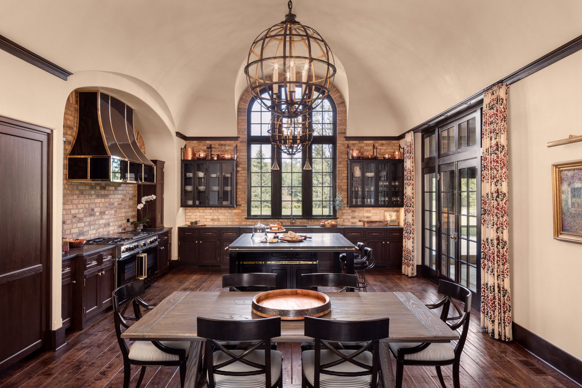 French Norman Traditional Country Kitchen - - Highland Park, Illinois