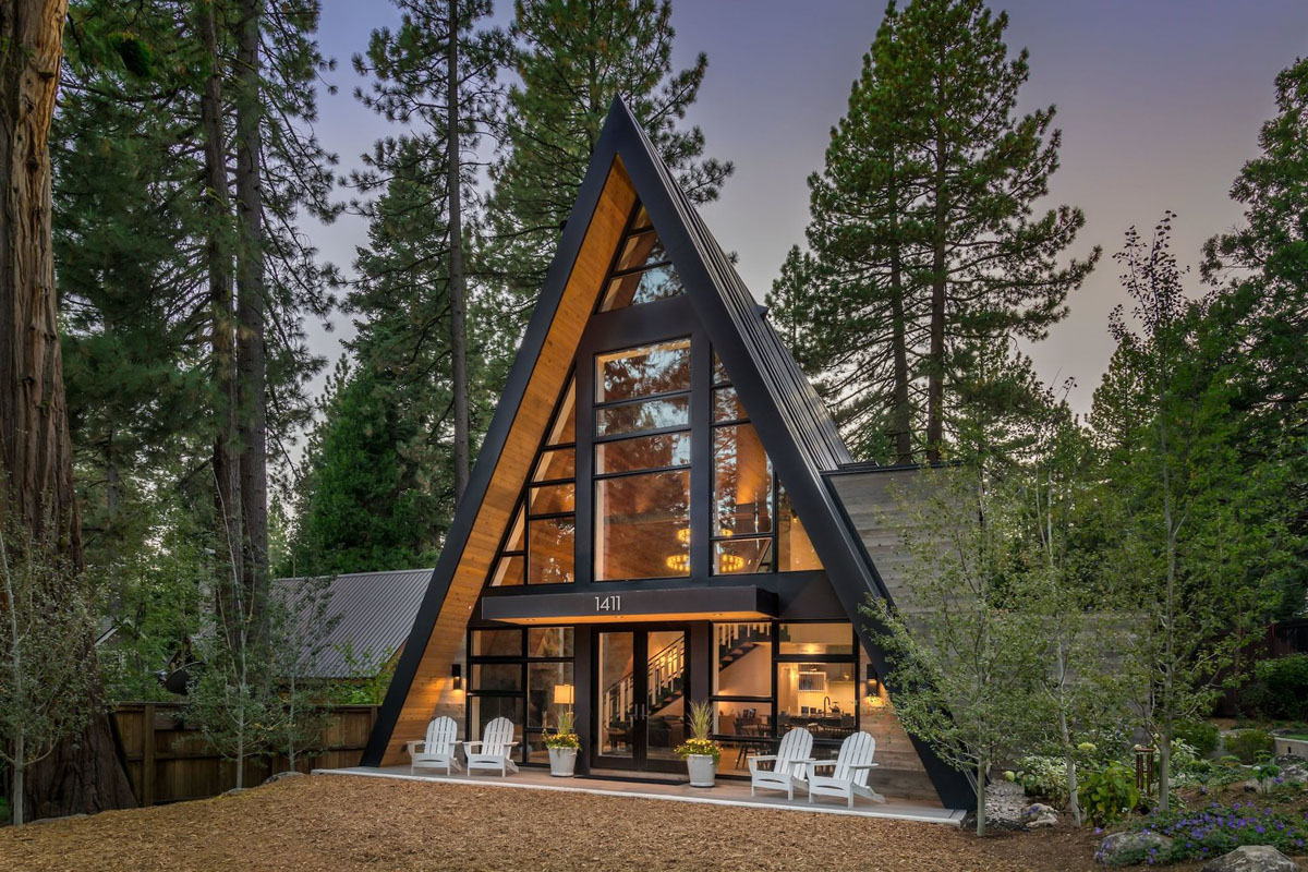Elegant Modern Country Cabin with Classic A-Frame Architecture - Lake Tahoe, California Lake Tahoe A-Frame Cabin