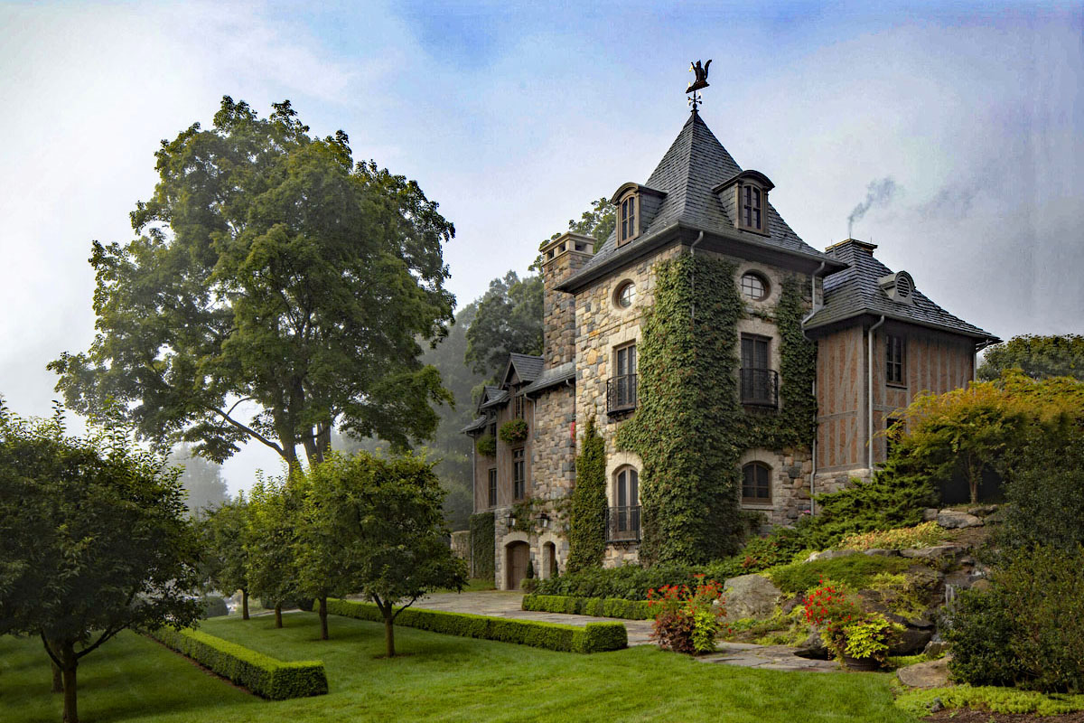 Rustic Manor with French Normandy Architecture - Greenwich, Connecticut