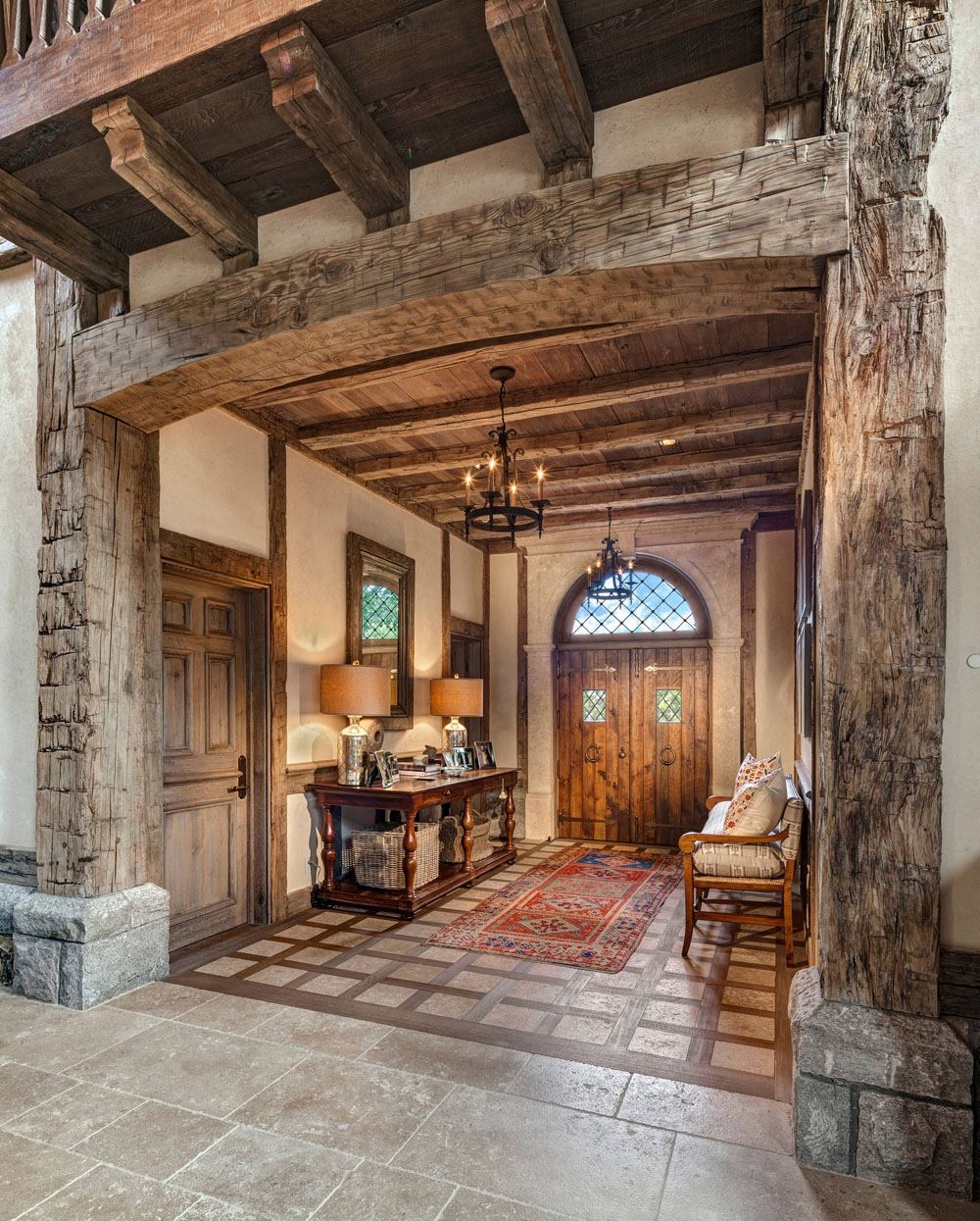 Rustic Door Entrance with French Normandy Style Design