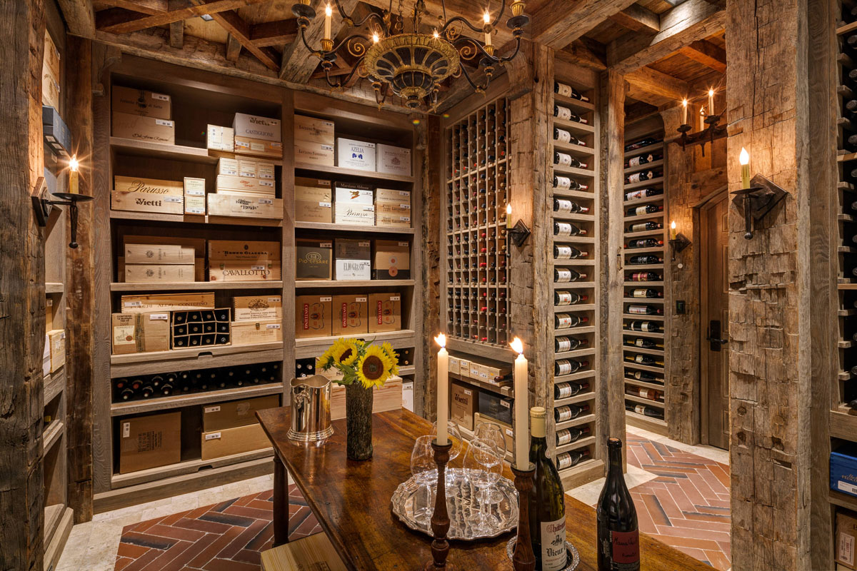 Rustic French Norman Style Wine Cellar