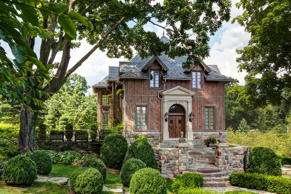 Rustic Manor with French Normandy Architecture - Greenwich, Connecticut House Design Inspired by The Hameau de la Reine Retreat