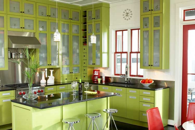 Green-Modern-Kitchen