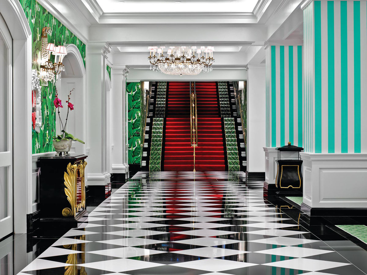 Greenbrier Hotel Elegant Colorful Interior Decor - White Sulphur Springs, West Virginia