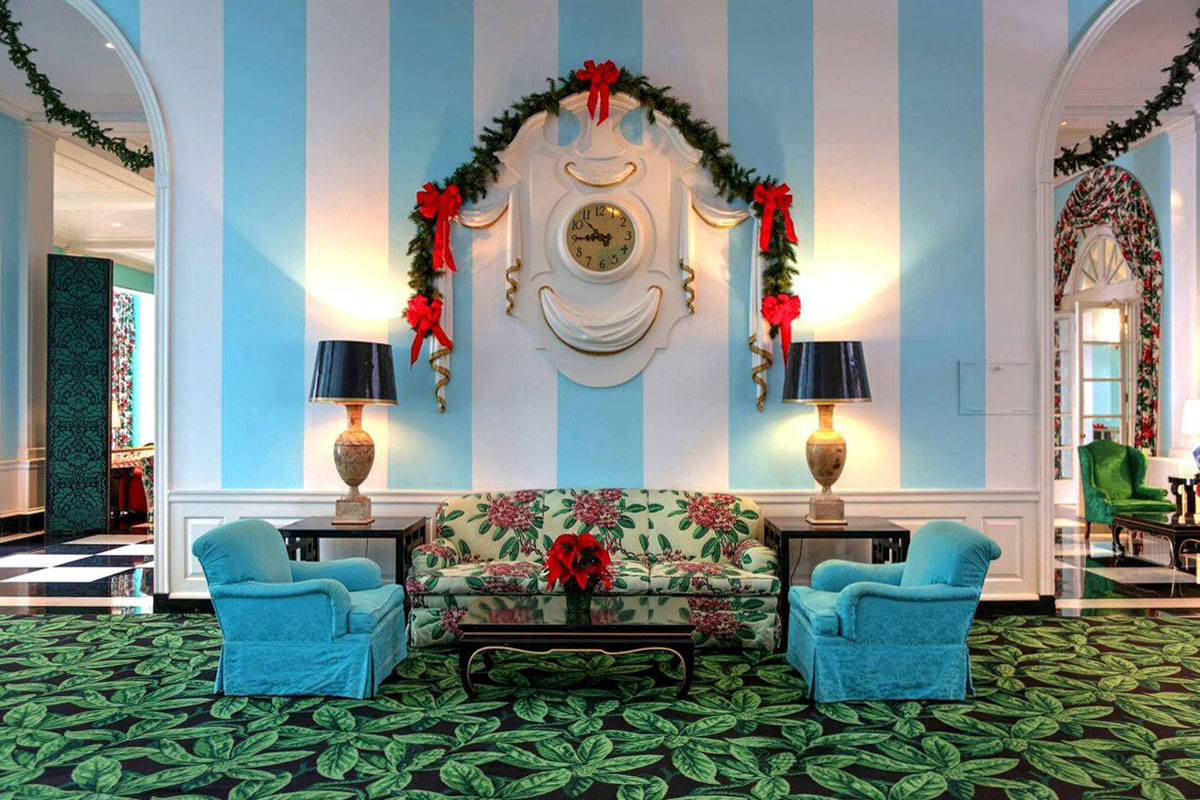 Greenbrier Hotel Elegant Colorful Interior Decor - White Sulphur Springs, West Virginia