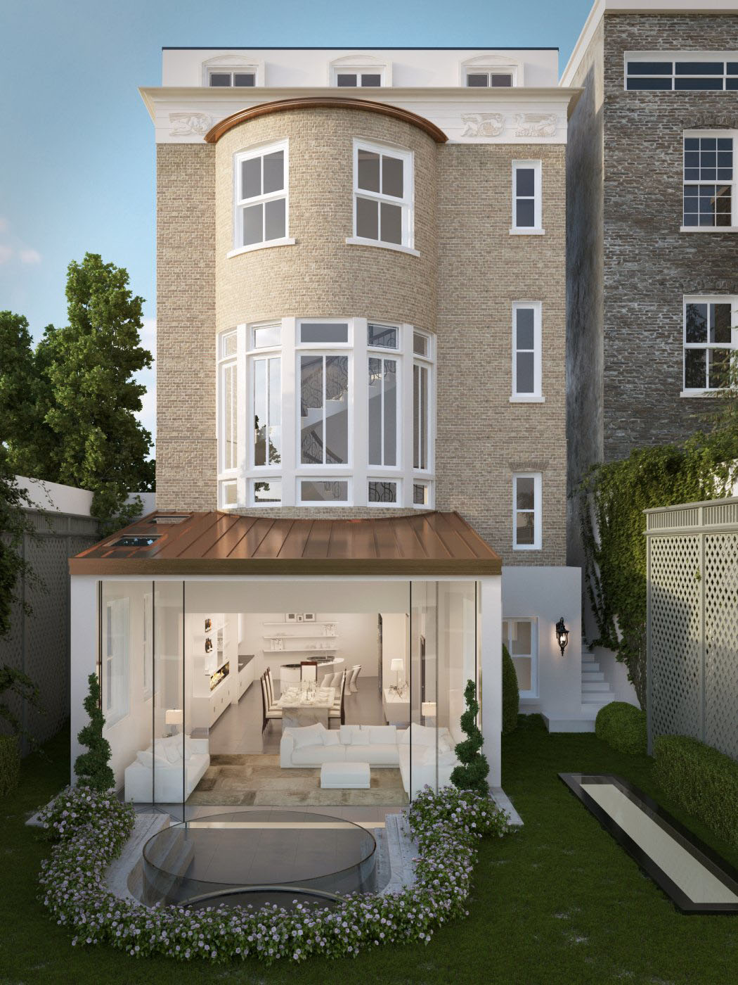 Classical Style New Built Villa in Notting Hill Gate - London, England Traditional Style New Built Villa Rear Exterior