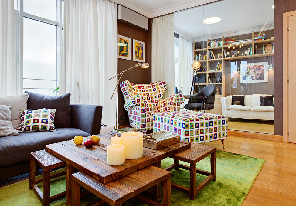 Kiev-Ukraine-Apartment_1 Chic Armchair Sofa Highlights Living Room