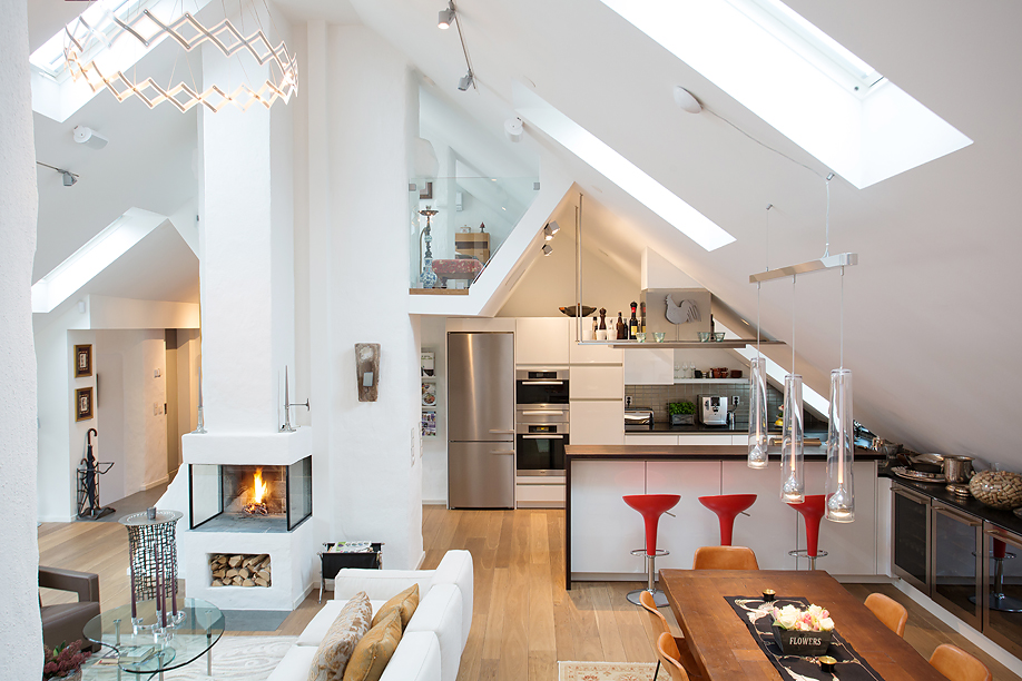 Kungsholmen-Loft_3 Stylish Modern Loft Apartment with High Ceilings