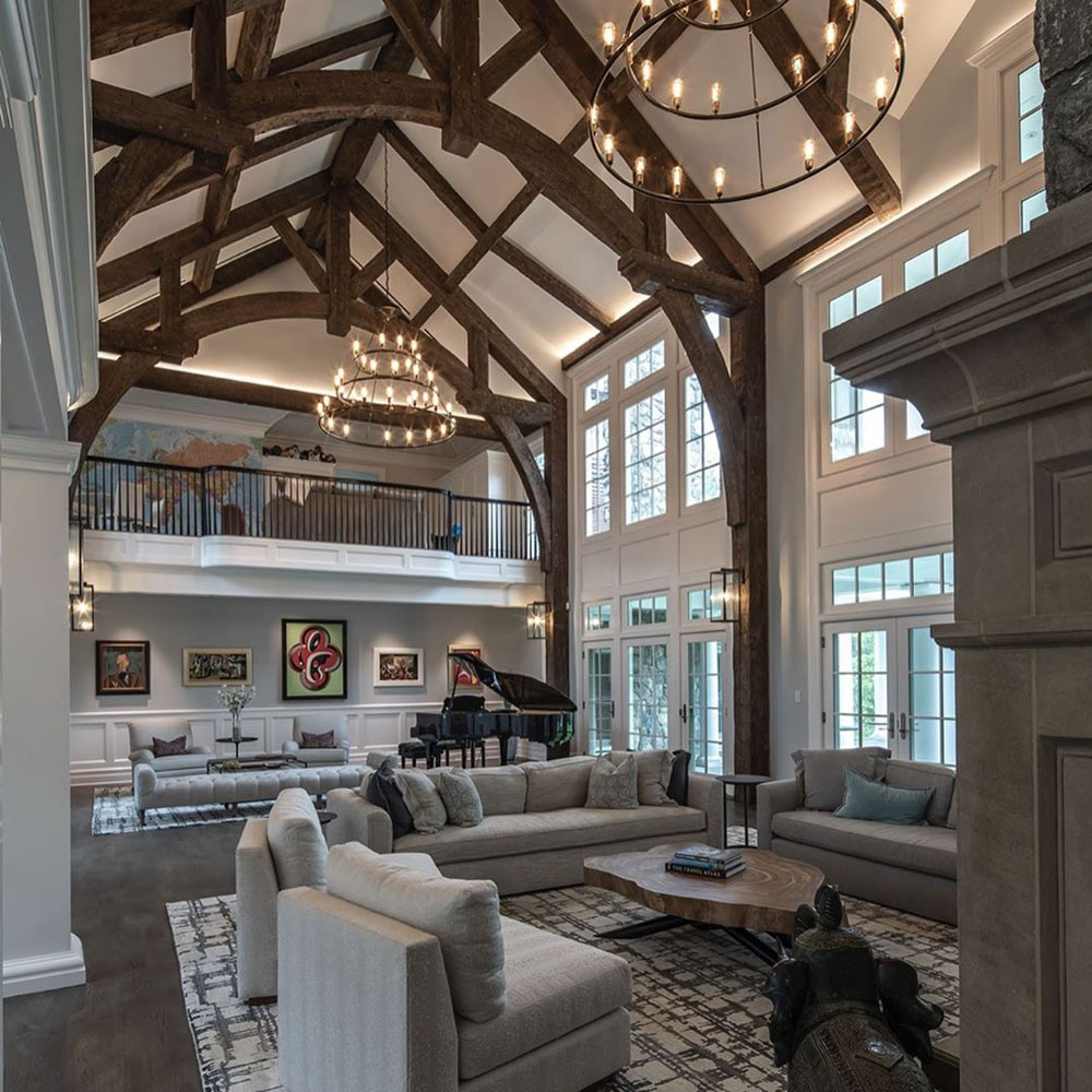 Luxury Grand Estate with Soaring Ceiling and Wood Beams - Greenwich, Connecticut