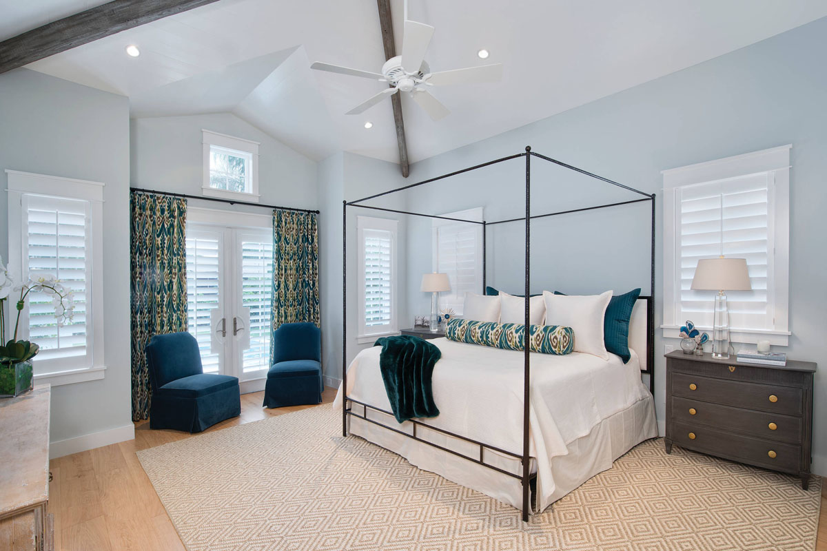 Beach Style Modern Home - Naples, Florida Bedroom with French Doors