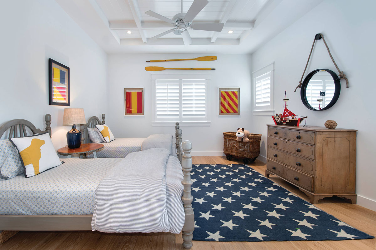 Beach Style Modern Home - Naples, Florida Nautical Theme Boys Bedroom