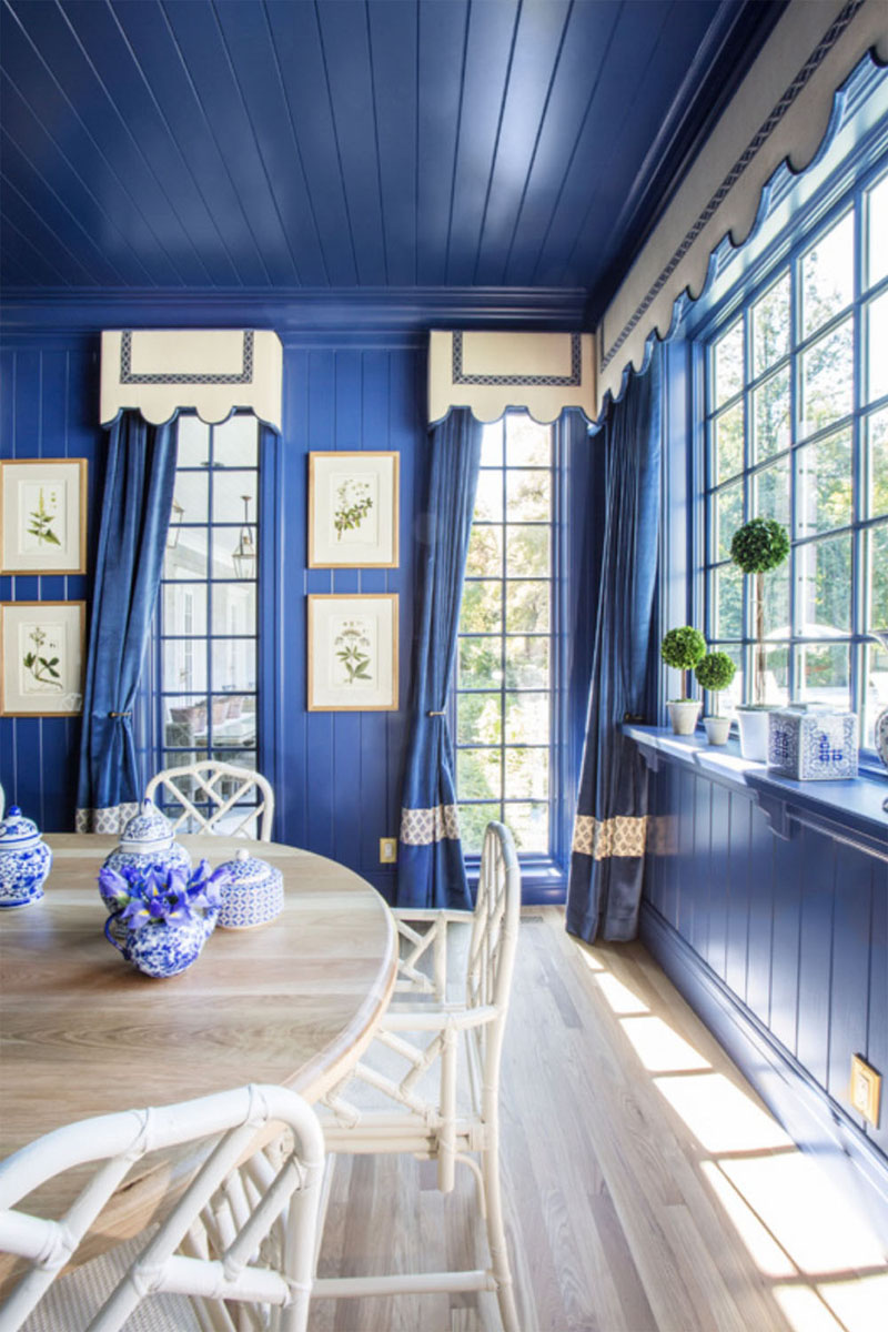Luxury Home with Elegant Interior Design - Holladay, Utah Blue Tea Room