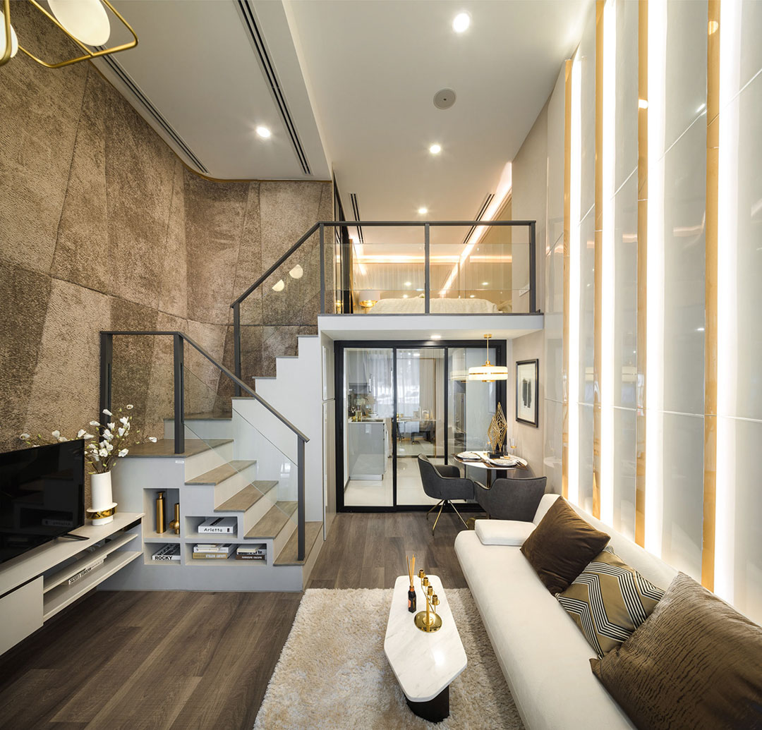 Luxury Modern Studio Loft Apartment with Double Height Ceiling - Bangkok, Thailand