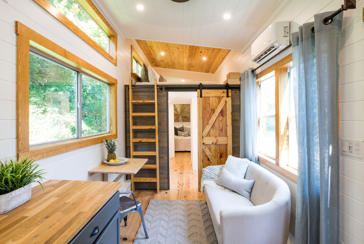 Tiny House on Wheels with Clean Transitional Design