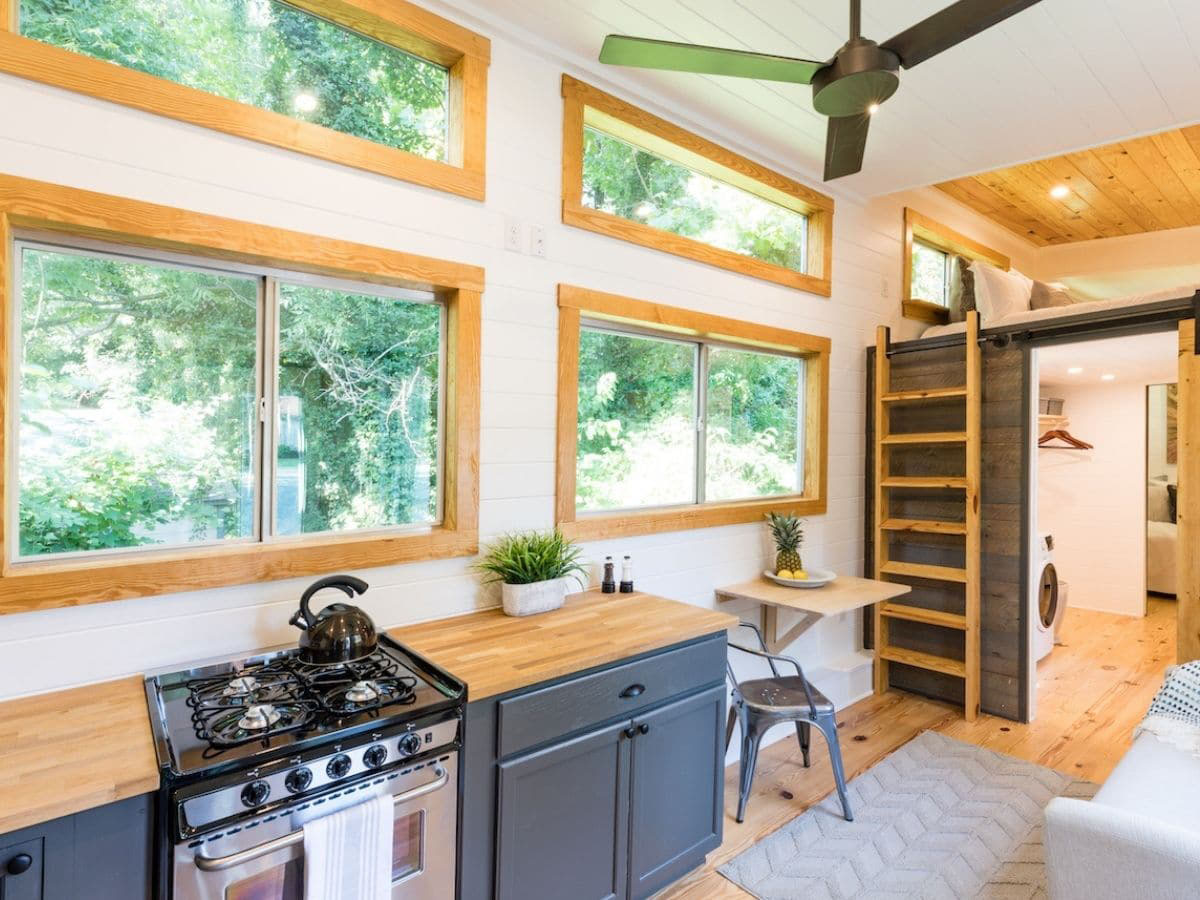 Tiny House on Wheels with Clean Transitional Design