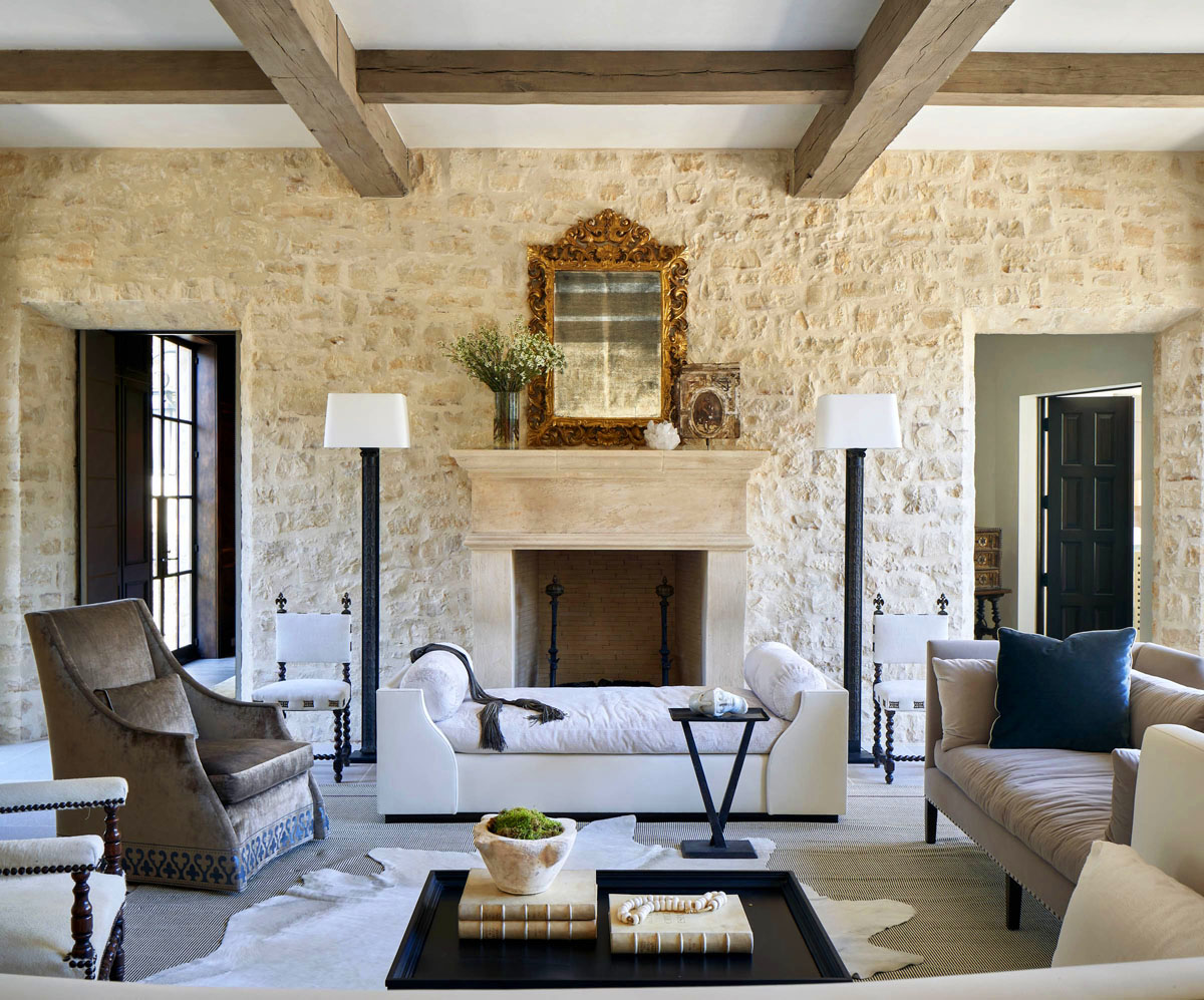 Contemporary Stone House with Old Word Elegance - Austin, Texas