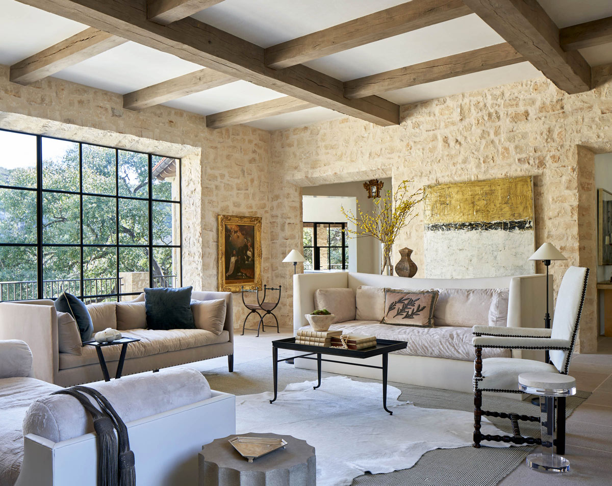New Built Stone House with Old Word Elegance - Austin, Texas