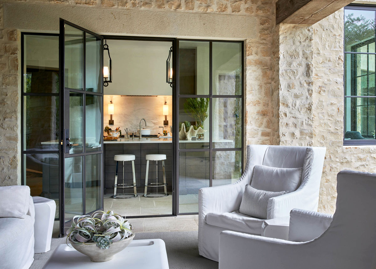 Contemporary Farmhouse Style Stone Villa - Austin, Texas